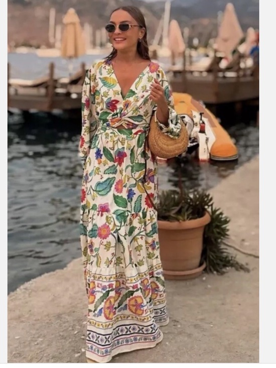 Zara Dresses & Skirts - NWT ZARA Floral Printed Linen Blend Maxi